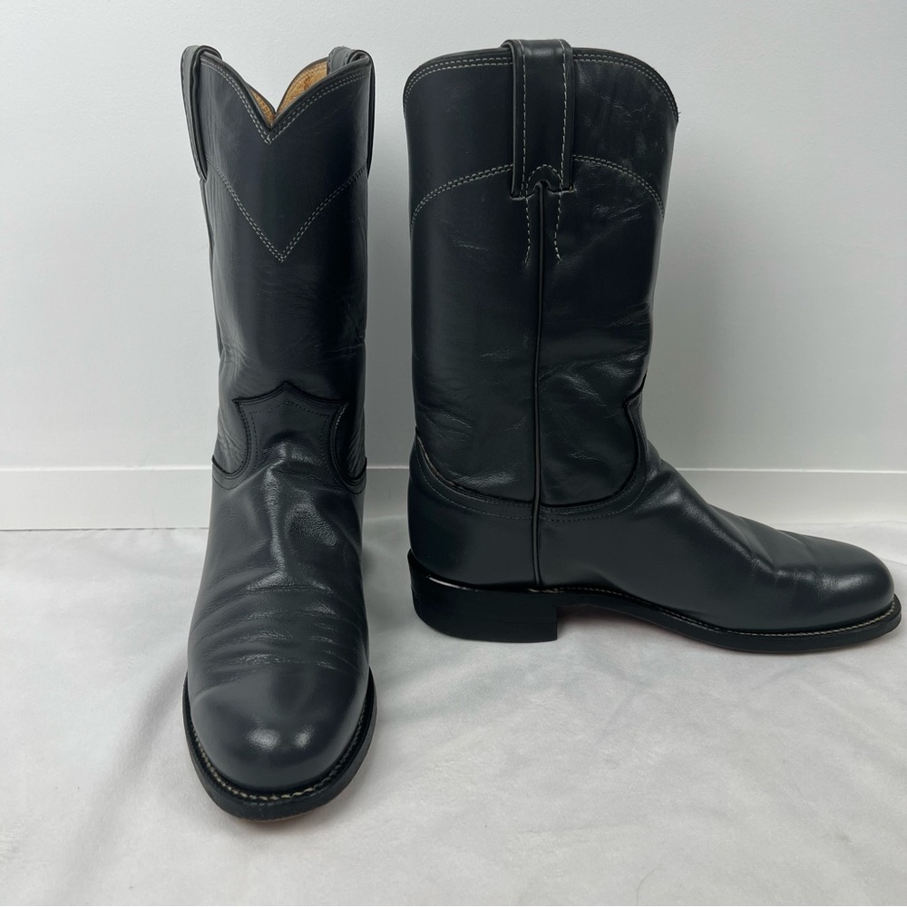 Justin Women’s Boots Gray Heeled Western Boots Made in the USA Size 5.5 B